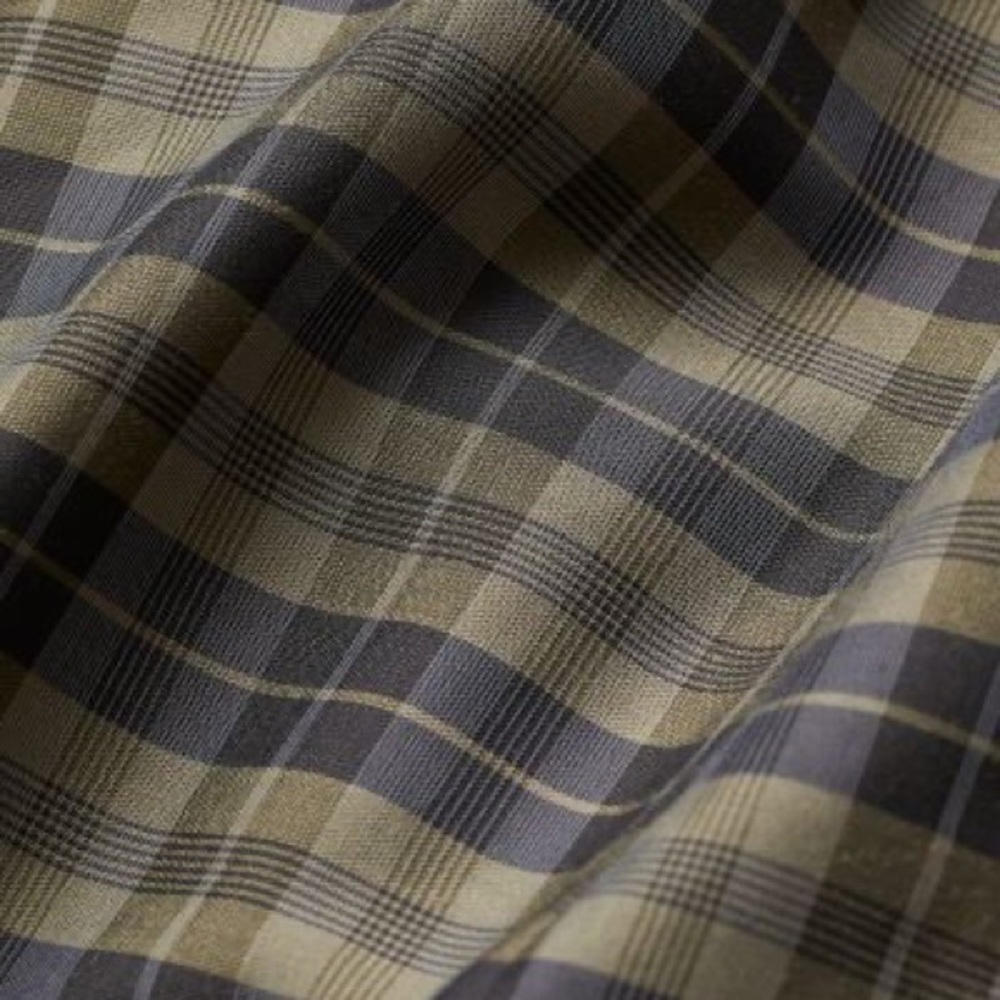 NWT H&M model-blend dress khaki green plaid - Picture 7 of 16